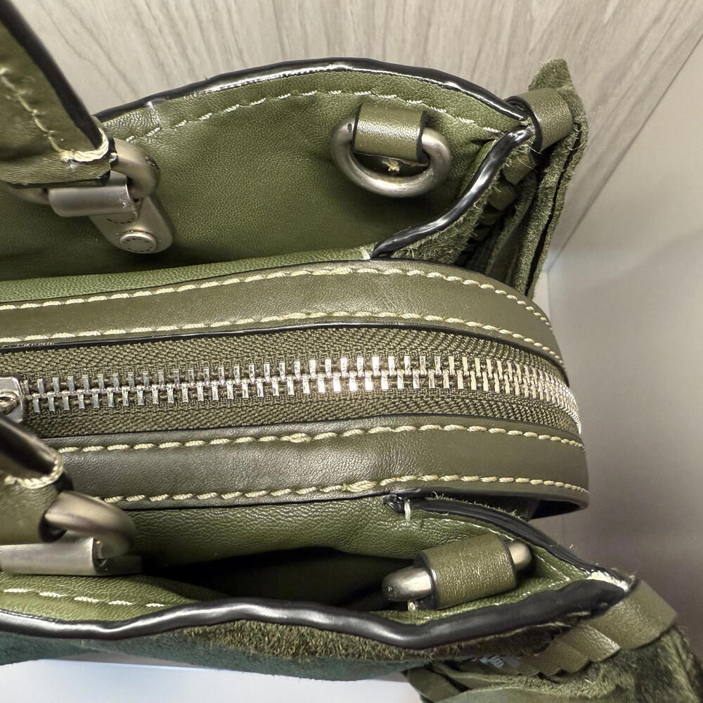 RARE NWT Coach 1941 Cervo Suede Fringe Rogue 31 Bag - Fern Green - Picture 8 of 15